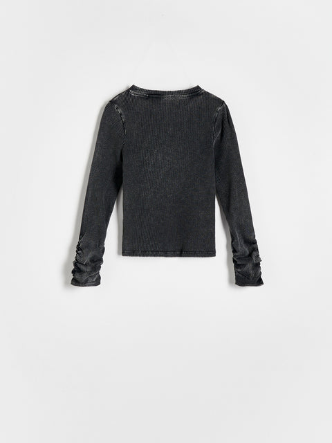 Reserved Girl's Black Blouse With Washed Effect | Reserved In Lebanon