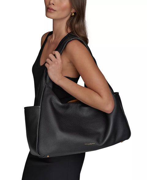 Donna Karan New York  Women's Black Amagansett Extra-Large Leather Tote Bag| Donna Karan New York in Lebanon