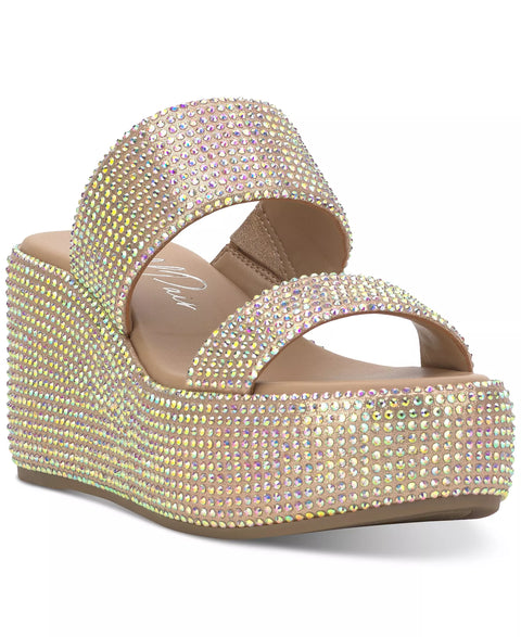 Wild Pair Women's Gold Laelyn Wedge Sandals| Wild Pair In Lebanon