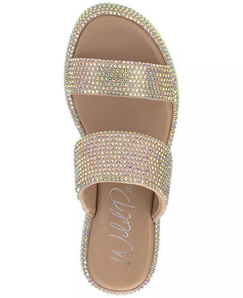 Wild Pair Women's Gold Laelyn Wedge Sandals| Wild Pair In Lebanon