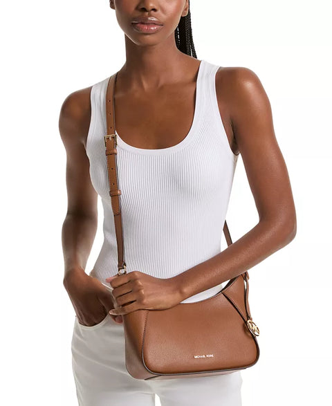 Michael Kors Women's Brown Raquel Small Leather Crossbody|Michael Kors In Lebanon