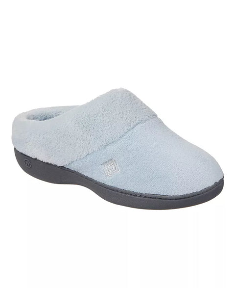 Isotoner Signature Women's Blue Micro Terry Sport Hoodback Slippers | Isotoner In Lebanon