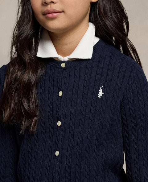Polo Ralph Lauren Girl's Navy Cable-Knit Cotton Cardigan | Polo Ralph Lauren In Lebanon