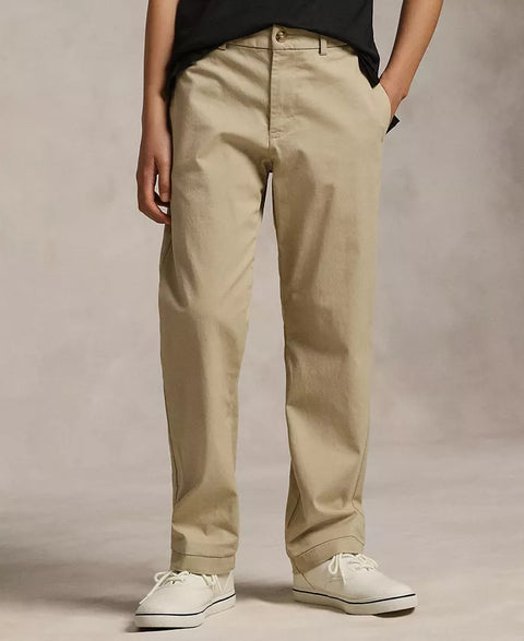Polo Ralph Lauren Boy's Beige Straight-Fit Stretch Twill Pants | Polo Ralph Lauren In Lebanon
