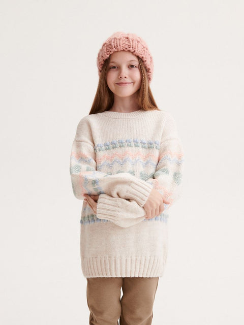 Reserved Girl's Multicolor Knitted Sweater | Reserved In Lebanon
