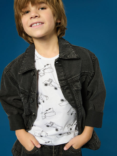 Sinsay Boy's Black/White Printed 2-Pack Undershirt | Sinsay In Lebanon