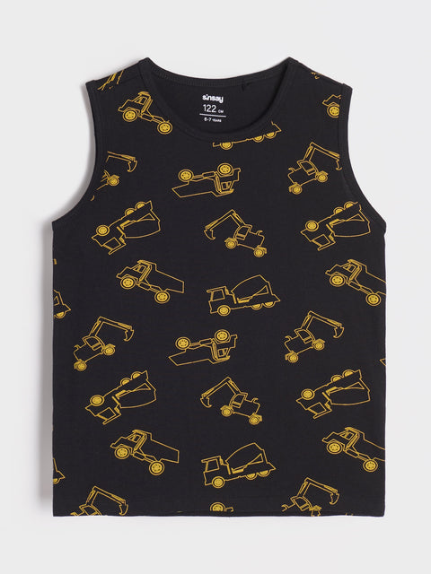 Sinsay Boy's Black/White Printed 2-Pack Undershirt | Sinsay In Lebanon