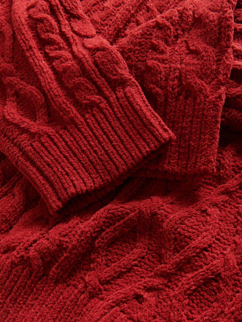 Reserved Girl's Red Knitted Long Sleeve Sweater |Reserved In Lebanon