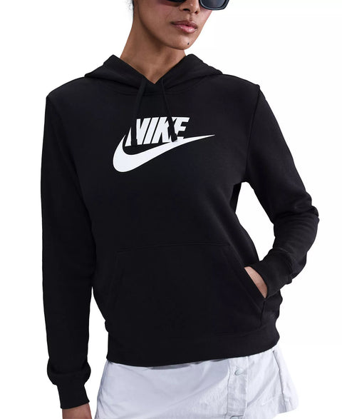 Nike Women's Black Plus Size Active Sportswear Club Fleece Hoodie |Nike In Lebanon