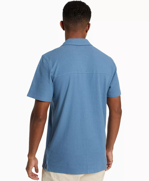 Kenneth Cole Men's Blue Short Sleeve Seersucker Camp Shirt | Kenneth Cole In Lebanon