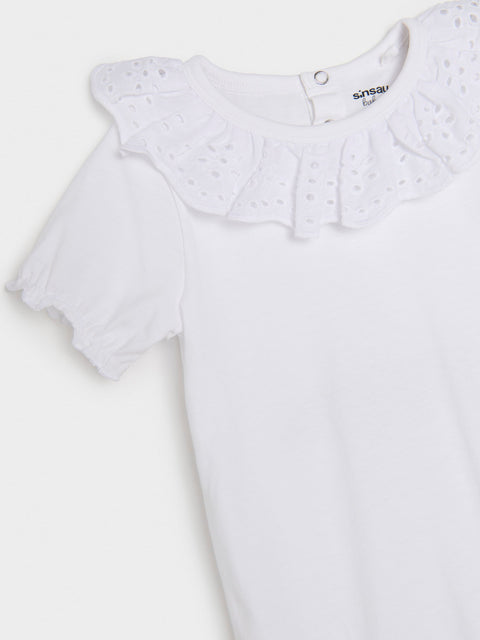 Sinsay Baby Girl's White Ruffled Bodysuit | Sinsay In Lebanon
