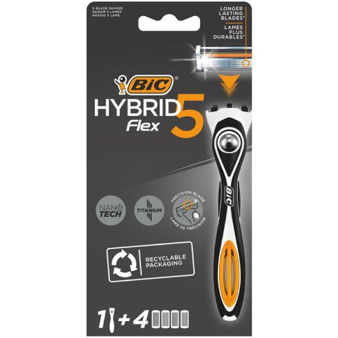 Bic Hybrid 5 Flex Men's Razor 1 Handle + 4 Cartridges | Bic In Lebanon