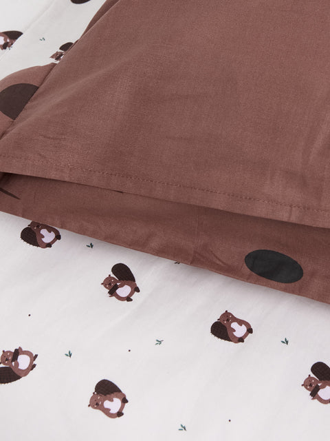 Sinsay Brown & Beige Squirrel Printed Bed Linen Set 100x135cm | Sinsay In Lebanon