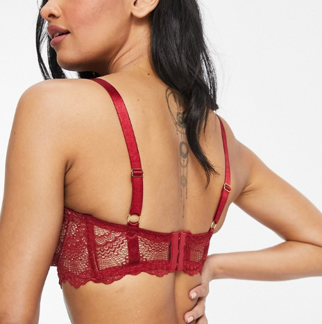 Asos Design  Women's Burgundy Bra ANF685