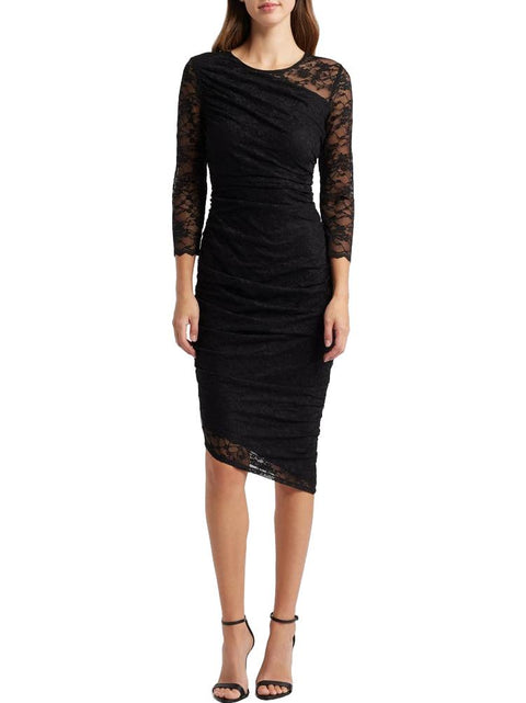 Vince Camuto Women's Black Asymmetrical-Hem Dress | Vince Camuto In Lebanon