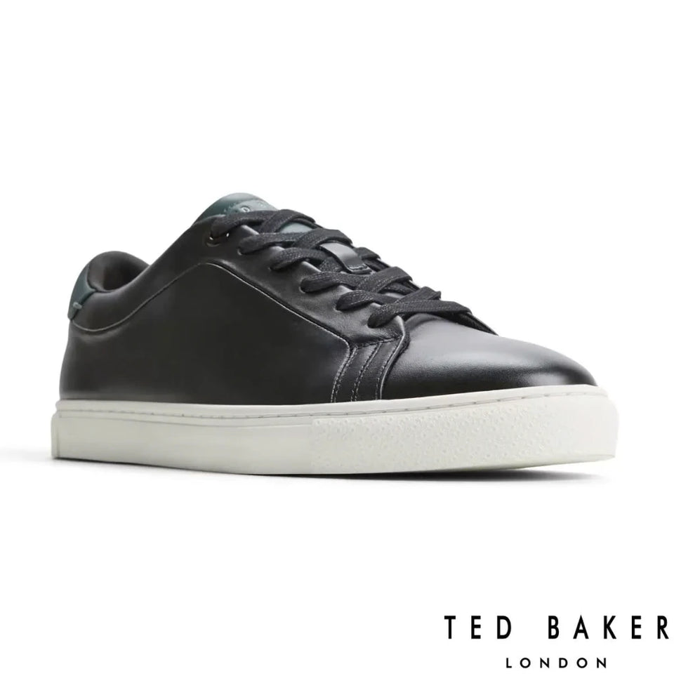 Ted Baker London Men’s Black RobertSophisticated Leather Sneaker
