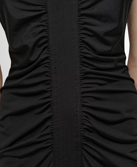 DKNY Women's Black Deep V-Neck Front-Slit Sleeveless Dress | DKNY In Lebanon