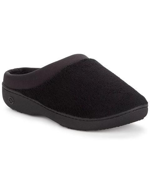 Isotoner Signature Women's Black Microterry Pillowstep Slippers With Satin Trim | Isotoner Signature In Lebanon