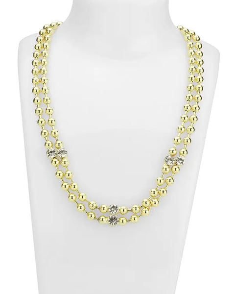 SD Women's Gold Beaded Collar Necklace | SD In Lebanon