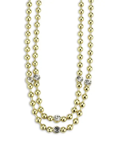 SD Women's Gold Beaded Collar Necklace | SD In Lebanon