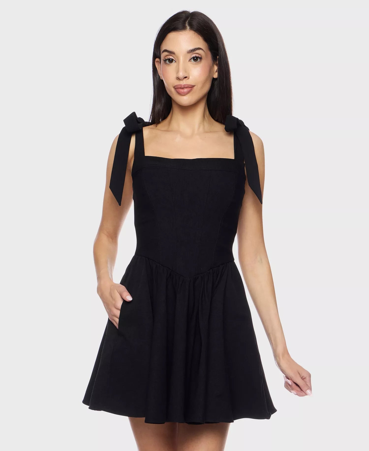 B Darlin Women's Black Sleeveless Fit & Flare Dress | B Darlin In Lebanon