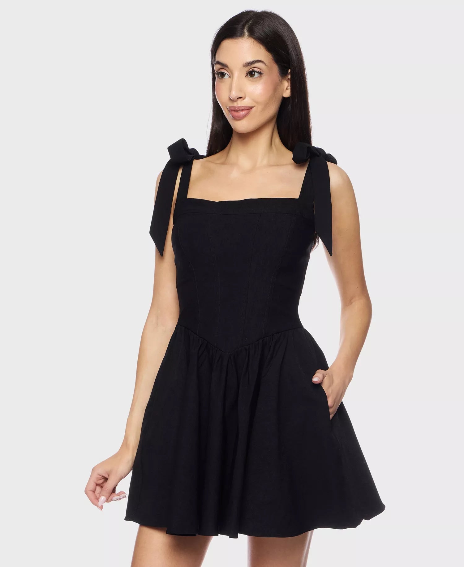B Darlin Women's Black Sleeveless Fit & Flare Dress | B Darlin In Lebanon