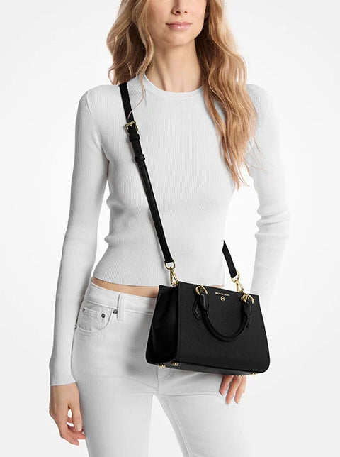 Michael Kors Women's Black Marilyn Small Saffiano Leather Crossbody Bag | Michael Kors In Lebanon