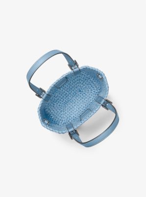 Michael Kors Women's Blue Quinn Extra-Small Hand-Crocheted Crossbody Bag | Michael Kors In Lebanon