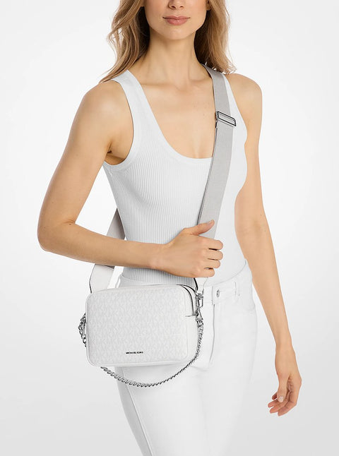 Michael Kors  Women's Off White   Medium Signature Logo Camera Crossbody Bag |Michael Kors in Lebanon