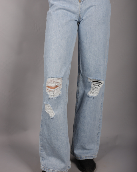 DCM Jennyfer Women's Denim Blue Dad jeans 15DADYE/3666021647(JA77)(shr)