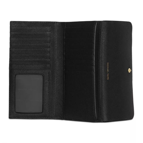 Michael Kors Women`s Black Jet Set Charm Leather Wallet