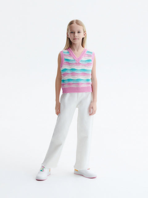Reserved Girl's Off White Wide Leg Classic Jeans | Reserved In Lebanon