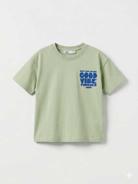 Zara Baby Boy's Mint Green T-Shirt | Zara in Lebanon