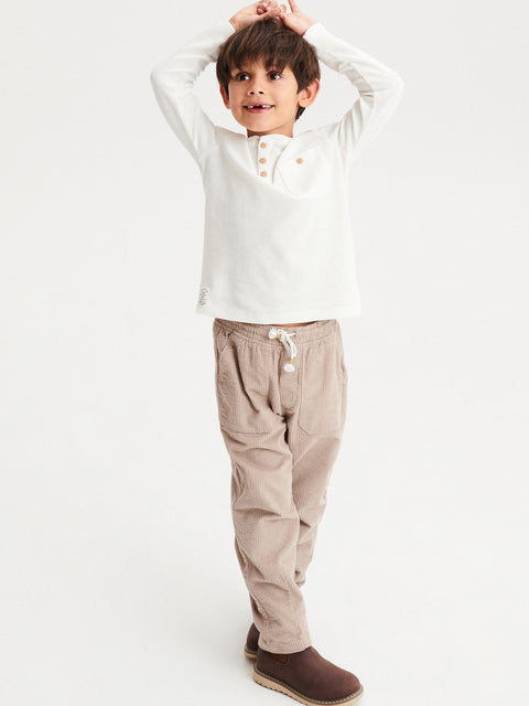 Reserved Boy's White Henley Blouse | Reserved In Lebanon