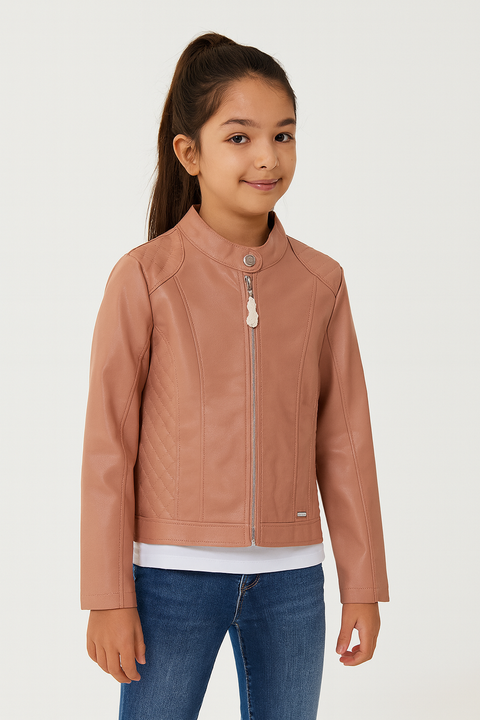 Terranova Girl's Pink Leather Jacket  | Terranova In Lebanon