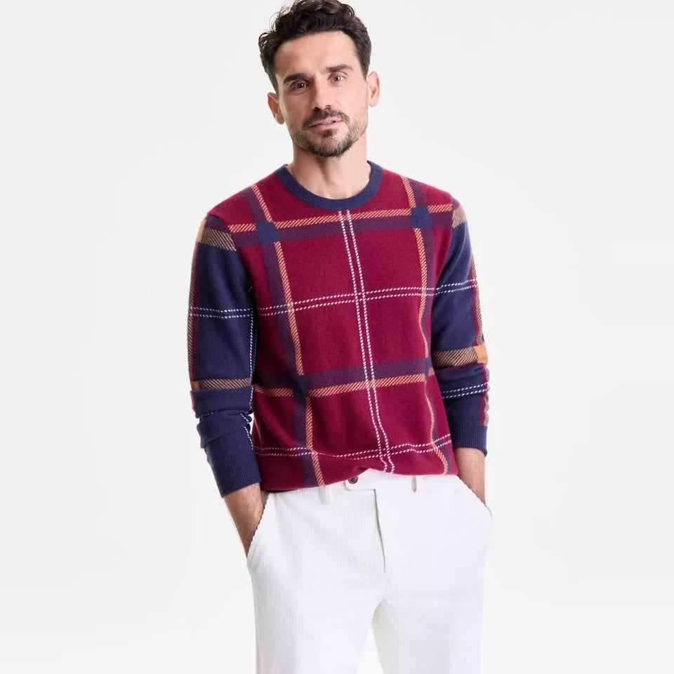 Club Room Men's Multicolor Soft Patrick Regular-Fit Plaid Cashmere Sweater