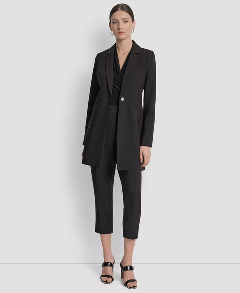 DKNY Women's Black  Single-Button Long-Sleeve Blazer| DKNY In Lebanon