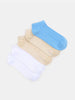 Sinsay women white-blue-beige 5pack socks