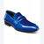 Stacy Adams Men's Royal Blue Spratley Moc-Toe Saddle Slip-On Loafers