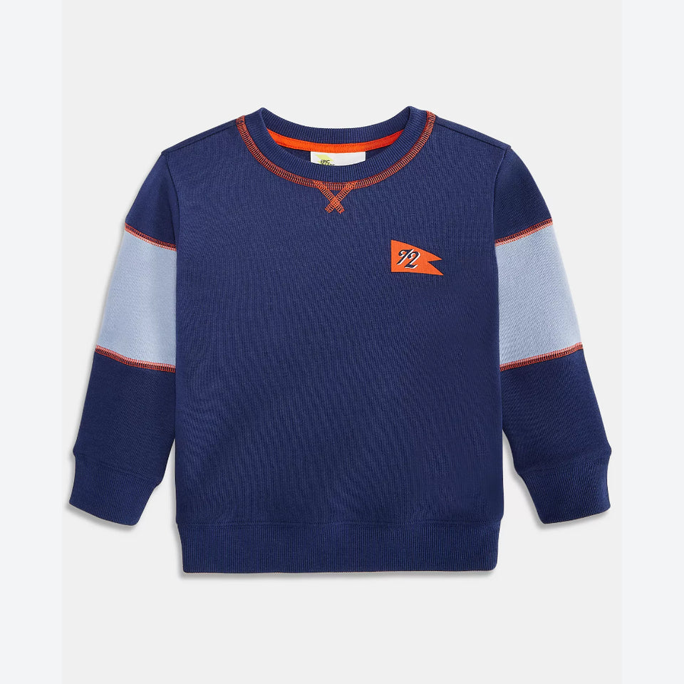 Epic Threads Boy's Navy Brave Polo Long Sleeve Sweatshirt