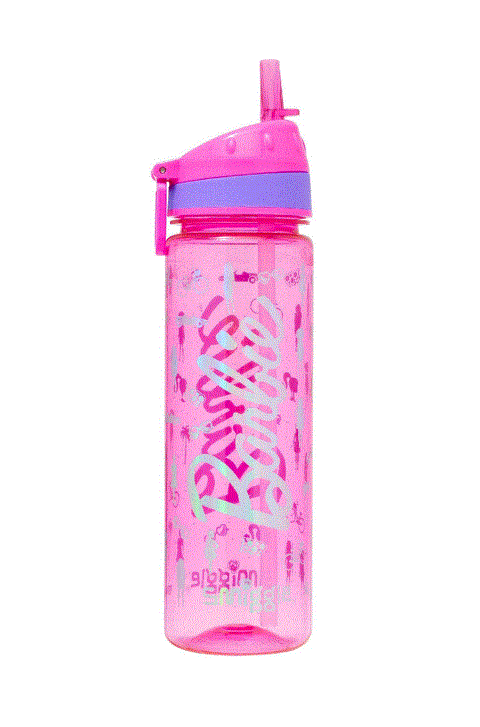 Smiggle Barbie Drink Up Plastic Water Bottle 650ml