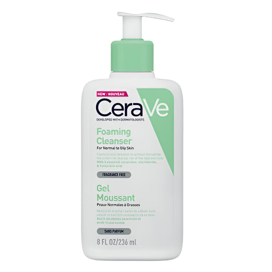 Cerave Foaming Cleanser For Normal to Oily Skin With Hyaluronic Acid 473ml | Cerave In Lebanon