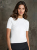 Sinsay Women White Short Sleeve Cable Knit Top | Sinsay in Lebanon
