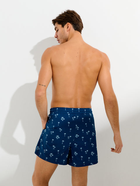 Sinsay Men's Navy Blue Swimming Short With A Print | Sinsay In Lebanon