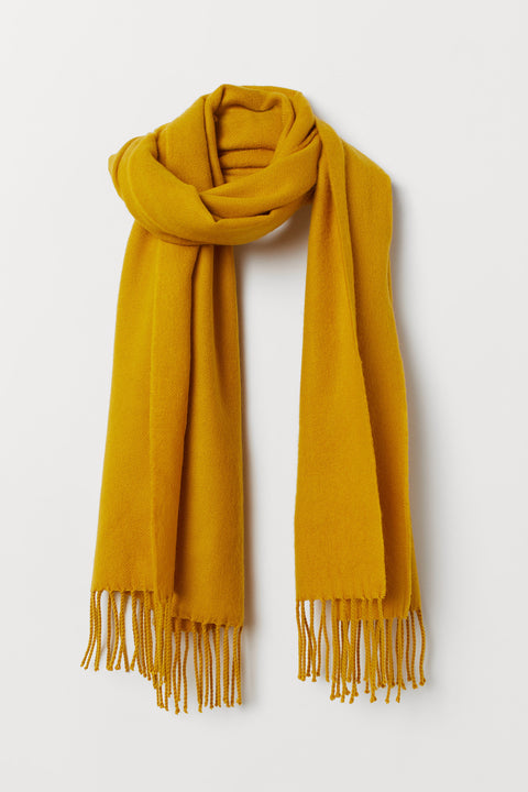 H&M Women's Yellow Mustard Knitted Scarf | H&M In Lebanon