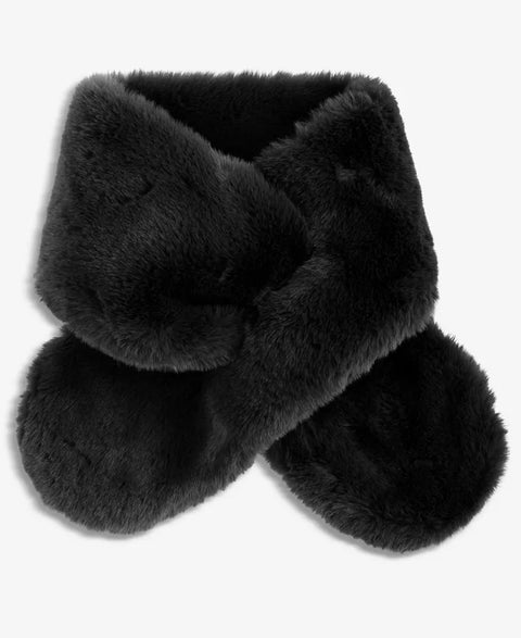 I.N.C. International Concepts Women's Black Pull-Through Faux-Fur Scarf |I.N.C. International Concepts In Lebanon