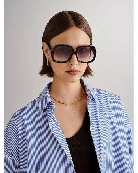 Le Specs Women's Black Polydisco Square Sunglasses | Le Specs In Lebanon
