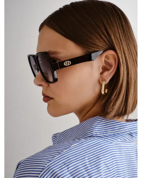 Le Specs Women's Black Polydisco Square Sunglasses | Le Specs In Lebanon