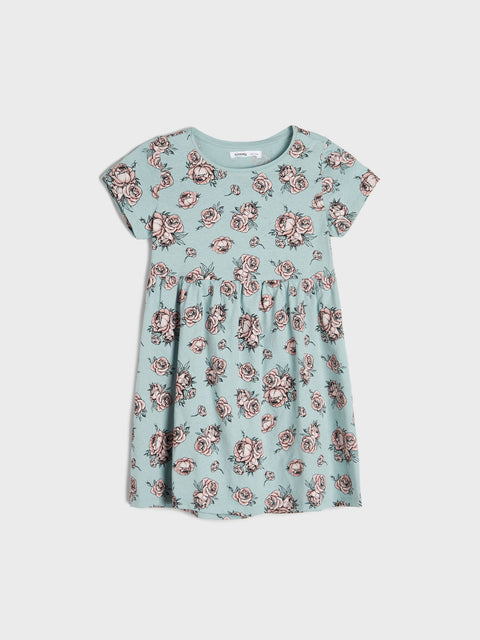 Sinsay Baby Girl's Aqua Floral Dress | Sinsay In Lebanon