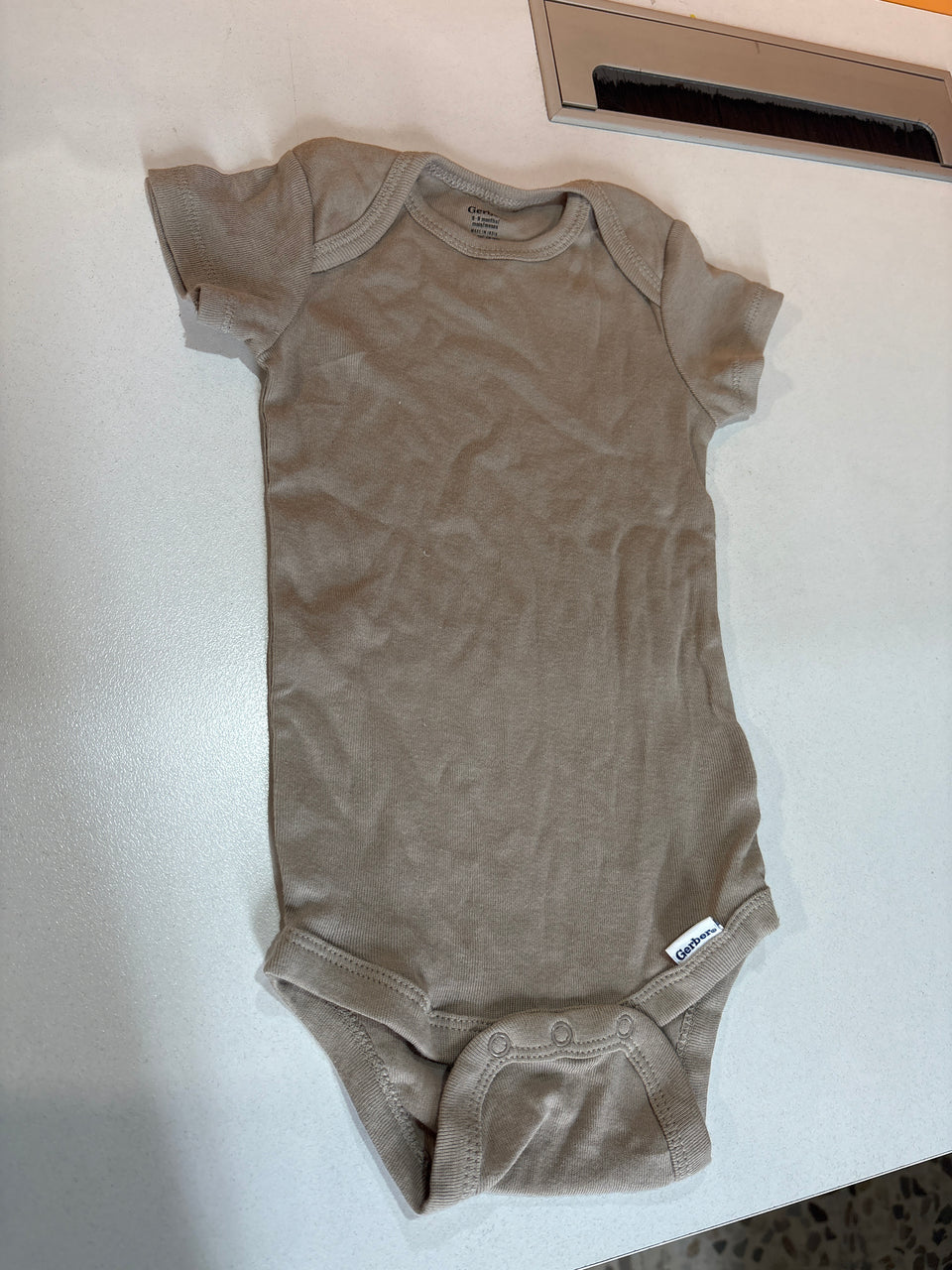 Gerber Baby Boy's Beige BasicBodysuit | Gerber in Lebanon